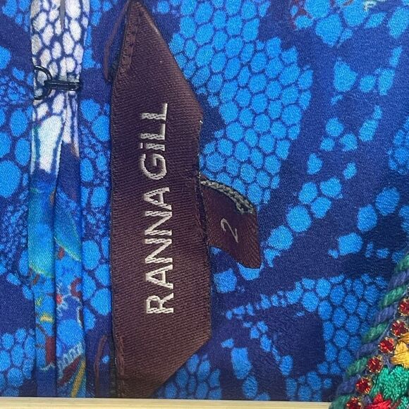 Anthropologie Ranna Gill Multicolor Paisley Halter Boteh Maxi Dress Size 2 - Picture 6 of 12